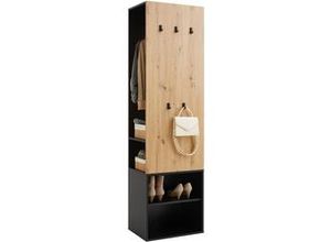 9010585629153 - Garderobe Next in Schwarz Eiche Artisan