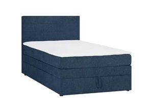 9010585651031 - Boxspringbett Palma in Blau ca 140x200cm mit Topper