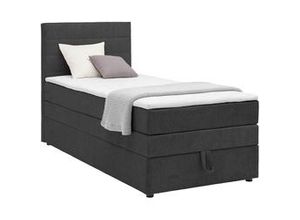 9010585651079 - Boxspringbett Palma in Schwarz ca 90x200cm mit Topper