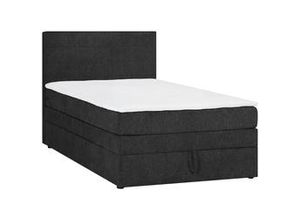 9010585651086 - Boxspringbett Palma in Schwarz ca 120x200cm mit Topper