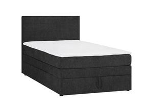 9010585651116 - Boxspringbett Palma in Schwarz ca 120x200cm mit Topper