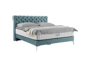 9010585657026 - Boxspringbett Queen in Smaragdgrün ca 160x200cm