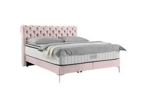 9010585657163 - Boxspringbett Queen in Rosa ca 160x200cm