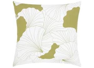 9010585671213 - Zierkissen Gingko Olivgrün ca 45x45cm