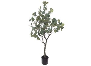 9010585703907 - Kunstpflanze  Grau Grün  Kunststoff  122 cm  inkl Topf  Dekoration Blumen & Zubehör Kunstpflanzen