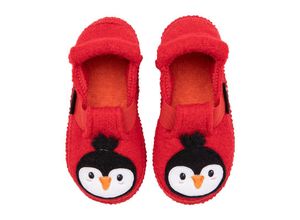 9010652023167 - - Schlupf-Hausschuhe SMILEY PEGUIN in rot Gr25