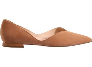 9010849060142 - hōgl Basic Ballerinas Blockabsatz Leder für Damen braun 39