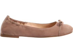 9010849107403 - hōgl Ballerinas Veloursleder Zierschleife für Damen braun 38