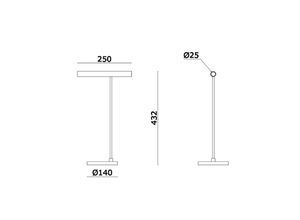 9010870300774 - Molto Luce LED-Tischlampe Meyjo T schwarz kaffeebraun Alu