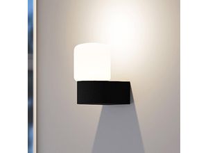 9010870534667 - Molto Luce Außenwandlampe Lanu Flat schwarz Alu Glas