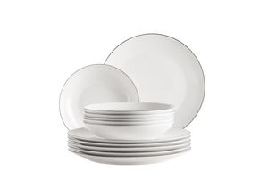 9010933018936 - Tafelservice Porzellan Felise Weiß   Schwarz