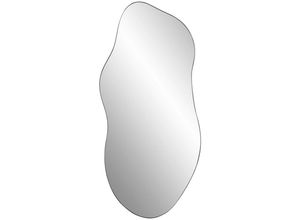 9010985092618 - Wandspiegel  Schwarz  Metall Glas Holzwerkstoff  wellenförmig  72x156x25 cm  Reach Bsci  senkrecht und waagrecht montierbar 