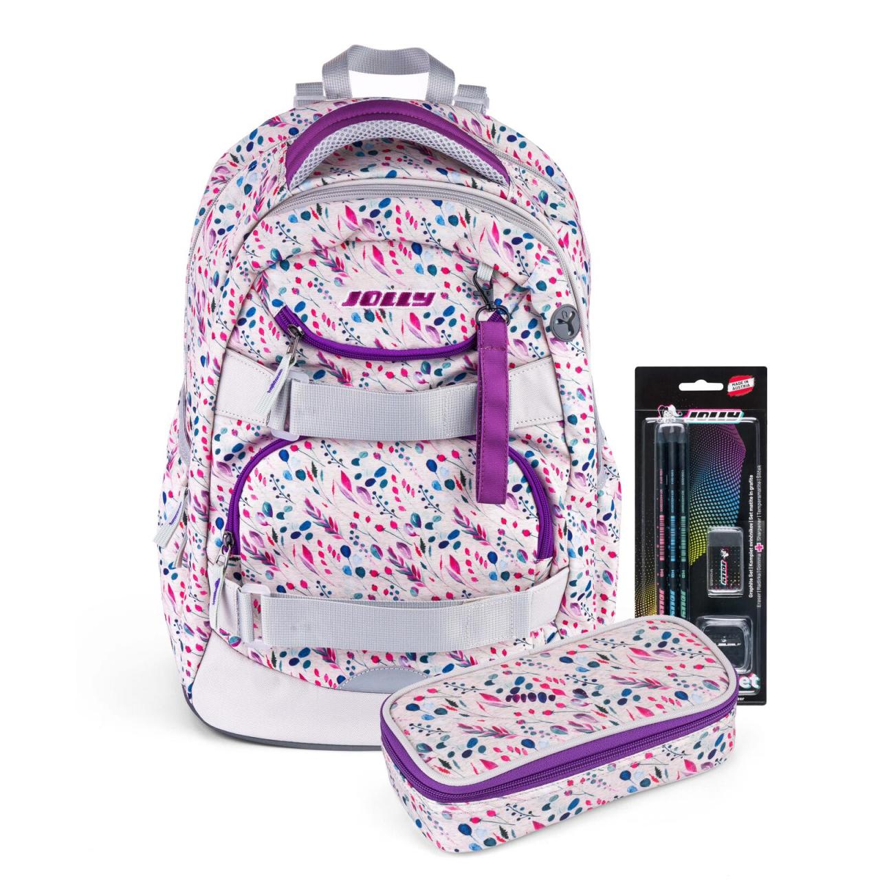 9014400345150 - Schulrucksack Next Gen Kunstfaser pink weiß 9014400345150 JOLLY