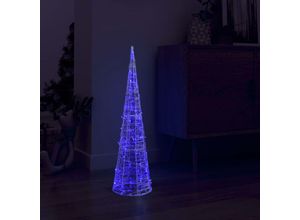 9014955572728 - Maisonchic - LED-Kegel Acryl WeihnachtsdekoWeihnachtsschmuckWeihnachtsbeleuchtung Pyramide Blau 90 cm CIW73561