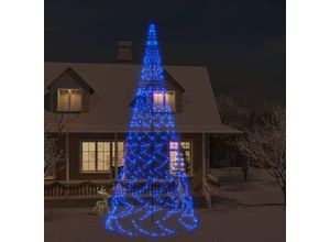 9014955573404 - LED-Weihnachtsbaum für FahnenmastOutdoor-LichterkettenWeihnachtsschmuck Weihnachtsdekoration Blau 3000 LEDs 800 cm CIW10909 Maisonchic