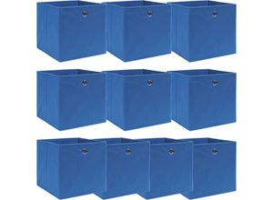 9014955584240 - Maisonchic - 10 Stk AufbewahrungsboxenWerkzeugaufbewahrungLagerbox Blau 32×32×32 cm Stoff CIW69636