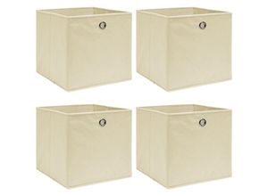 9014955584530 - Maisonchic - 4 Stk AufbewahrungsboxenWerkzeugaufbewahrungLagerbox Creme 32x32x32 cm Stoff CIW69255