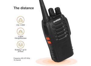 9017175227546 - Langstrecken-Walkie-Talkie professionelles 16-Kanal-Walkie-Talkie CTCSS DCS wiederaufladbares Walkie-Talkie 1500 mAh Funkreichweite 1–3 km für