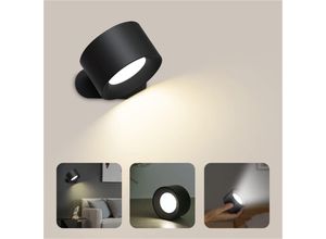 9017175230546 - Wandleuchte für den Innenbereich Touch-LED-Wandlampe mit USB-Ladeanschluss Touch-Steuerung 3 Helligkeitsstufen 3 Temperaturen 360° drehbare