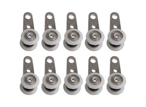 9017175234162 - Aougo - Packung mit 10 Rollen für Erkerfenster oder Schiebetüren – Metall und Kunststoff – 45 x 19 cm npterbl