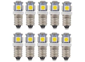 9017175235022 - E10 AC-LED-Lampen – 10 Stück 6 v 5 LED-Lampen – E10 Miniatur-Schraube 50 lm (ac 6 v) npterbl