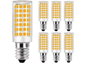 9017175235060 - Aougo - 6er-Set E14 9W LED-Glühbirne entspricht 75W Halogenbirne - Warmweiß 3000K - Nicht dimmbar - ac 220-240V npterbl