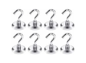 9019936819403 - Magnethaken Neodym-Magnethaken leistungsstarker Magnethaken superstarke Magnete mit Haken für Küche Büro Schließfächer Kühlschrankmagnet 2
