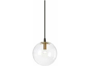 9019936941500 - Minkurow - Industrielle Leuchte E27 Transparent Pendelleuchte Messing Gold Kopf Innen Glanz Aufhängung Wohnzimmer (20cm)