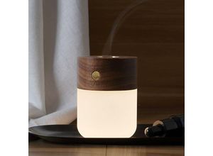 9019936943641 - LED-Aromatherapie-Lampe Diffusor für ätherische Öle Holz verstellbar batteriebetrieben wiederaufladbar USB-Nachttischlampe für Zuhause Büro