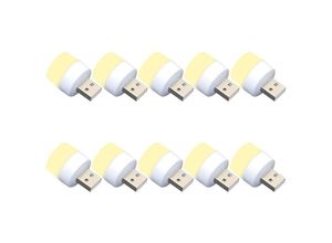 9020000040760 - Jusch - Set mit 10 LED-Nachtlichtern usb 1 w 5 V-1 a 6000 k 110 lm warmes Licht