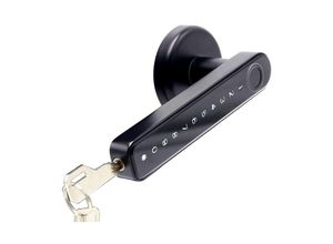 9020000044270 - Jusch - Smart Lock Entsperren per Fingerabdruck Code app Passwort Schlüssel USB-Aufladung Bluetooth Schwarz