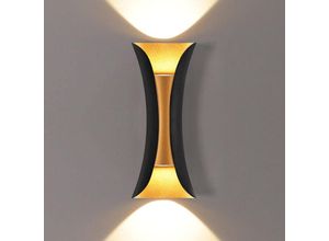 9020162464183 - Lycxames - 10 w warmes Licht kreative moderne LED-Wandfluter-Wandleuchte wasserdicht IP65 Aluminium-LED-Wandleuchte für Innen- und Außenbereich