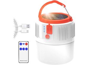 9020162623603 - Lycxames - Camping-Laterne led wiederaufladbar Solar USB tragbare Lampe mit Fernbedienung IP45 wasserdicht 2200 mAh Powerbank Hängelampe für