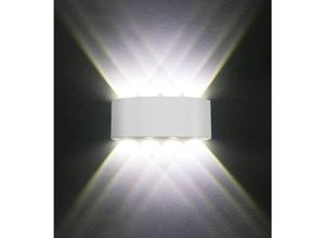 9020162626673 - Moderne Wandleuchte IP65 wasserdicht 8 w LED-Wandleuchte aus Aluminium Wandleuchte für Wohnzimmer Schlafzimmer Flur Treppe (kaltweißes Licht