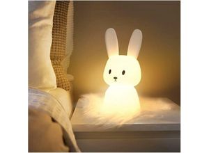 9022090411796 - Readcly - Baby Bunny Nachtlicht mit 7 Lichtwechseln Wasserhahnsteuerung USB-Ladefunktion Timer-Funktion Nachttischlampe für Kinderzimmer