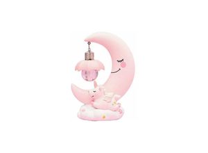 9024309008940 - Eting - 1 stück Nettes Einhorn Nachtlicht Cartoon Einhorn Rosa Mond Harz Nachtlampe Charmante Kinder Schlafzimmer Lampe Schlafen Nacht Geschenk