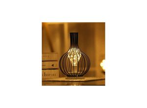 9024309022724 - Eting - Dekorative Tischlampe Retro-Tischlampe Käfig-Stil Nachtlicht Retro batteriebetrieben Schreibtischlampe für Schlafzimmer [Energieklasse