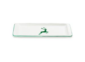 9025800070245 - Grüner Hirsch Stollenplatte 42 x 16 cm - Gmundner Keramik