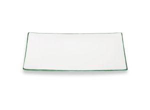 9025800204596 - Grüner Rand Platte rechteckig (30x20cm) - Gmundner Keramik