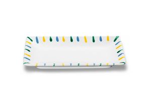 9025800222286 - Buntgeflammt Snackschale (22x11cm) - Gmundner Keramik