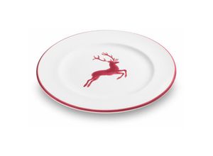 9025800254522 - Bordeauxr Hirsch Dessertteller Gourmet (ø 22cm) - Gmundner Keramik