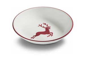 9025800254539 - Bordeauxr Hirsch Suppenteller Cup (ø 20cm) - Gmundner Keramik