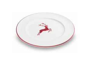 9025800254584 - Bordeauxr Hirsch Speiseteller Gourmet (ø 27cm) - Gmundner Keramik