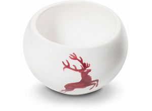 9025800255154 - Bordeauxr Hirsch Unterteil Zuckerdose Cup - Gmundner Keramik