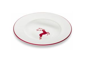 9025800256847 - Bordeauxr Hirsch Schale (ø 17cm) - Gmundner Keramik