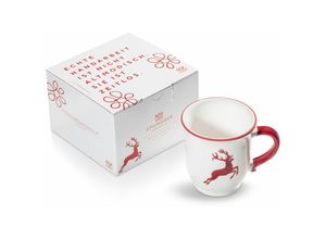 9025800295631 - Bordeauxr Hirsch Schokotasse (03 l) - Gmundner Keramik