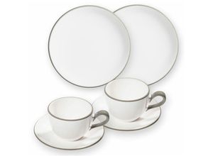 9025800298793 - Grauer Rand Frühstück für 2 Cup - Gmundner Keramik