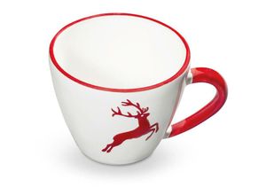 9025800303855 - Rubinroter Hirsch Cappuccino Tasse (016L) - Gmundner Keramik