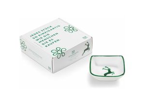 9025800307648 - Grüner Hirsch Schälchen quadratisch (9 x 9 cm) - Gmundner Keramik
