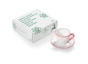 9025800309079 - Herzerl Rosa Espresso für Dich 2tlgim Geschenk - Gmundner Keramik